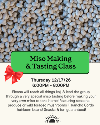 Promotional Flyer for Shared Cultures Miso Making Class in San Francisco