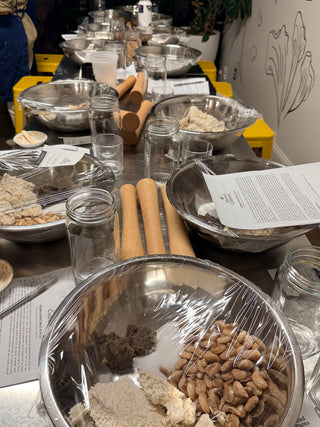 Ingredients for a miso making workshop at Shared Cultures in San Francisco