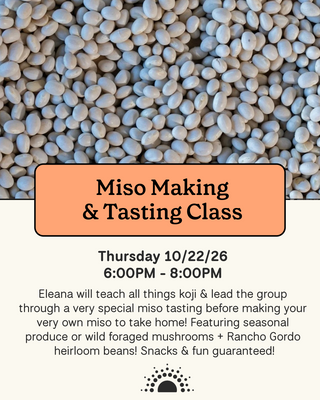 Miso Making & Tasting Class (10/22/26)
