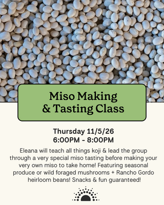 Miso Making & Tasting Class (11/5/26)