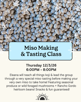 Promotional Flyer for Shared Cultures Miso Making Class in San Francisco