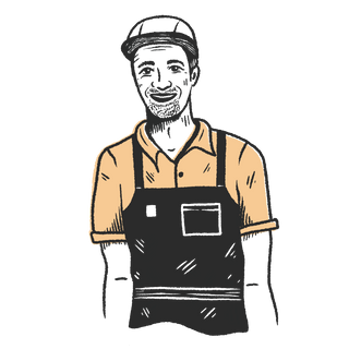 Illustration of Production Chef Robert Harding