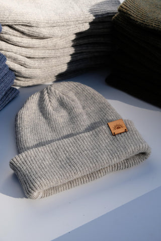Merino Wool Beanie (Fog Gray)