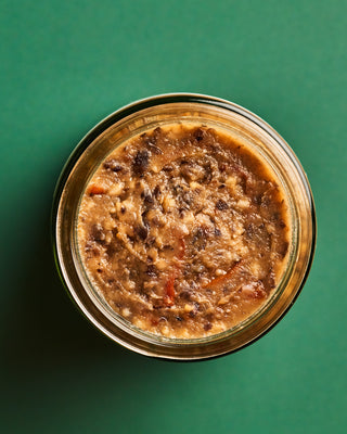 Open jar of Cordyceps Mushroom Miso