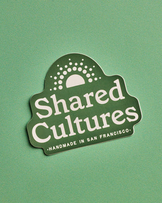Shared Cultures Green Logo Sticker