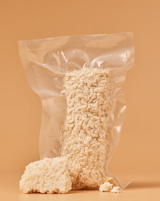 Vacuum-sealed bag of koji rice from Shared Cultures.
