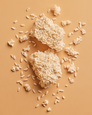 Two blocks of koji rice