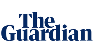 The Guardian logo in blue text on a white background